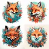 design a drawing tattoo inspired: a red fox with flowers on it by marc davis and walt disney, in the style of orange and aquamarine, cartooncore, fairycore, colorized, bentwood, wildstyle