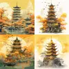 黄鹤楼，插画，中国风