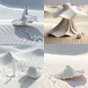 A lotus leaf hat, on the white sand,, minimalist art, ethereal fashion, close-up，3d,8k