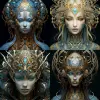 korin kardinaly | neoplasm – the art of creating humanoid androids, in the style of colorful fantasy realism, intricate art nouveau, dark and brooding designer, hyper-detailed illustrations, 32k uhd, 