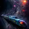跨次元科幻列车遥远的未来，穿越恒星，宇宙，银河系，8K，-AR 9：19