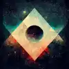 星星、符号、几何图形之间的空虚