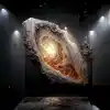 大理石雕刻的大星系，体积照明，超现实主义，电影效果。--质量4