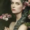 美丽的女人，被花园里的植物和鲜花包围，柔和的颜色，满头的花朵，水晶石，梦幻，非常详细，汤姆·巴格肖
北欧神弗雷亚，长着水晶球，美丽的金色辫子，电影，肖像，摄影，70 mm拍摄，远摄，景深，F/2.8，高对比度，8K，电影照明，体积照明，以太光，寒冷，下雨，错综复杂的细节，极其详细--AR 9：16--STYLIZE 5000