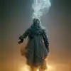 非常详细的幽灵巫师全身令人惊叹的图像，3D辛烷值渲染，虚幻引擎，超逼真，逼真，柔和的照明，被昏暗的烟雾包围，趋势艺术，灵感来自丹尼斯·维伦纽夫沙丘-AR 5：7