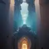 进入空灵领域，以虚幻引擎渲染，中心构图，对称构图--AR9：16--Q2--S 3000--上光