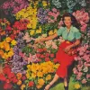 高级时尚、时尚、花卉图案，1948 --没有丑陋、变形、吵闹、模糊、扭曲、失焦、多余的手指、不良的解剖结构、多余的四肢、脸部画得不好、手画得不好、手指缺失--c25