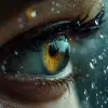 Raindrops mimic my tears, blurring the world around me,