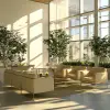 接待休息区，休闲，柔和，日光