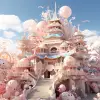 3d 256位日本动漫寺庙，Jacob Hashimoto，错综复杂，柔和的色调，柔和的灯光，干净宁静的背景--v 5.2 --q 2