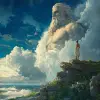 美丽奇幻风景中的巨型神话诸神，Eugène Boudin、artem Rhads Chebokha、John Constable、atey ghailan、Yoji Shinkawa