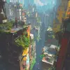 Crumbing City、虚幻引擎、greg rutkowski、loish、rhads、beeple、makoto shinkai和lois van baarle、ilya kuvshinov、rossdraw、tom bagshaw、Thomonse mucha、全球照明、详细而复杂的环境
