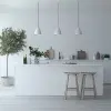 真实感，前照，厨房，极简主义，白色概念，4k，逼真--ar 1：1