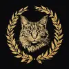 制作一个独特而精致的徽标，突出24k Gold MaineCoon Cat脸，封闭在24k Gold Laurel Wreath中，反映了我们品牌的奢华和精致。