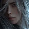 长发人物的特写，WLOP的3D渲染，在cgsociety、空间艺术、artstation hd、动漫美学、动漫上精选