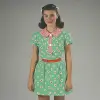 高级时尚、时尚、花卉图案，1949年--没有丑陋、畸形、吵闹、模糊、扭曲、失焦、手指多余、解剖结构不佳、四肢多余、脸部画得不佳、手画得不佳、手指缺失--c75