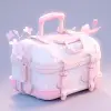 图标设计，3D，旅行图标，手提箱，柔和的光线，旅行癖的感觉，柔和的颜色，梦幻的颜色，宁静的颜色，旅行癖的灵感，塞西莉·玛丽·巴克，干净而宁静的背景：：2 --q 2 --niji 5