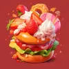 图标设计，3D，美食图标，美味，开胃光，令人垂涎欲滴的感觉，充满活力的颜色，诱人的颜色，诱人的颜色，美味，克雷格·戴维森，干净而充满活力的背景：：2 --q 2 --niji 5