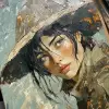 文森特·梵高风格的Mikasa Ackerman，极致细节

