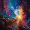 在漂移小行星的无声芭蕾舞中，一艘太空探测器发现了一种异常现象--时空裂缝，闪烁着色彩万花筒。这是一个门户，是对未知、现实的邀请--v6.0