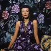 高级时尚、时尚、花卉图案，1948 --没有丑陋、变形、吵闹、模糊、扭曲、失焦、多余的手指、不良的解剖结构、多余的四肢、脸部画得不好、手画得不好、手指缺失--c25