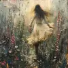 一幅令人惊叹的水彩画，画在一位美丽的女人的画布上，采用克劳德·莫奈的风格：：1 4熏衣草田野、印象派、印象派风景、柔和的色彩、印象派肖像：1 3夸张的模糊笔触：：1 5 --ar 1：1 --styminster 750 --v 6