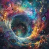 在漂移小行星的无声芭蕾舞中，一艘太空探测器发现了一种异常现象--时空裂缝，闪烁着色彩万花筒。这是一个门户，是对未知、现实的邀请--v6.0