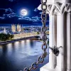  Incredible ultra detailed cityscape of future at moonlit night, in the style of classic oil painting, hight angle, very close-up, carefully balanced composition, depth of scene, inspiration by London