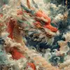 萨姆·罗宾逊（Sam Robinson）的《暴风雨天空下的红龙》，塔蒂亚娜·苏亚雷斯（Tatiana Suarez）风格，和谐的调色板，chuah thean teng，强大的象征意义，伊万·费多罗维奇·乔尔茨（Ivan fedorovich choultse），印度尼西亚艺术，准确而详细--ar 116：117 --styleum 750 --v 6
