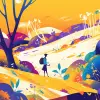 vibrant scenes, Punchy Vector --ar 3:2 --niji 6