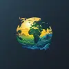 美丽的世界徽标--v 6.0 --ar 7：4