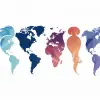 来自世界各地的女孩标志--v 6.0 --ar 7：4