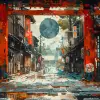 京都，徒步旅行日本，hinchel风格，villagecore，受漫画影响，精神共鸣，高品质，约翰萨尔米宁，多层--ar 2：1 --styleum 750 --v 6