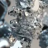 原子金属3D建模，丹尼尔·利贝斯金（Daniel libeskind）风格，逼真的超详细渲染，晶体和地质形态，银色和灰色，大胆的纹理，镜像领域，超现实细节--ar 59：128
