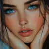 highly detailed painting, woman, 20-25 years old, stunning, delicate features, in the style of Van Gogh, slight smile, delicate brushstrokes, highly-detailed --ar 1:2 --stylize 750