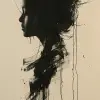 一个女人的极简抽象素描--ar 1：2 --styminster 750 --v 6