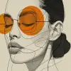 一个女人的极简抽象素描--ar 1：2 --styminster 750 --v 6