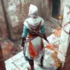 高度详细的插图，《刺客信条》，PlayStation风格，真实感，游戏设计--ar 1：2 --styminster 750 --怪异1500