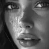 hyper-realistic photograph, woman, stunning, black and white, shot on a Sony A7III --ar 1:2 --stylize 250