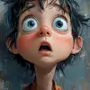 caricature illustration, children's comic book character, hilariously exaggerated features --ar 1:2 --stylize 750