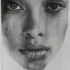 Odilon Redon的简单铅笔素描，绘画，仅限脸，一个美丽的女人，微笑的暗示，明显的木炭痕迹，白色背景，没有着色，没有颜色--ar 69：128 --styleum 750 --v 6