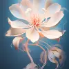 剪纸的花朵，色彩柔和，花瓣精致，Art Frahm，重点灯光，柔和的背景--ar 9：16 --v 5.2