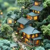等距插图、3D粘土风格、手工制作的自然调色板，带有柔和的绿色、柔和的蓝色和棕色色调，纹理和灯光为每个场景赋予生命力，使其具有相关性且充满细节，非常适合教育材料--ar 9：16 --风格原始--stylege 500