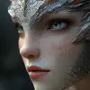 龙，女，优雅，时尚，3D，4k，高清，Maya，ZBrush，超现实，真实，照片逼真，动画，肖像，头像，无背景，电影静态，电影静态，--ar 9：16 