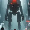 渲染、前镜头、视线水平、全身、具有复杂系统设备的奇怪身体、Tsutomu Nihei、凝视、未来机械社会、痛苦、巨大的复杂结构背景、阴沉的未来主义环境、带光线着色器的雾、深蓝色照明、戏剧性的灯光、RTX着色器、反射的超细节纹理、HDRI、垃圾、博尔特、UHD --混乱1.2 --ar 9：16 --style raw --styminster 750