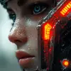 3D渲染、特写、超细节前拍、焦点对脸、带有复杂系统设备的奇怪面孔、超细节人类和机器人混合体、二平勉的风格、壳中的鬼魂、科幻、凝视、苦难未来社会、巨大的复杂结构背景、阴郁的环境、浓雾、来自各个方向的灯光效果、红色和蓝色照明、复杂的线条和带有垃圾、螺栓、铆接、动态灯光效果、虚幻引擎5、RTX 4090着色器、带反射的超细节纹理、HDRI、超现实、UHD、多细节--混乱2 --ar 9：16 --风格原