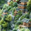 等距插图、3D粘土风格、手工制作的自然调色板，带有柔和的绿色、柔和的蓝色和棕色色调，纹理和灯光为每个场景赋予生命力，使其具有相关性且充满细节，非常适合教育材料--ar 9：16 --风格原始--stylege 500