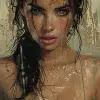 劳拉·克罗夫特（Lara Croft），漫画风格的艺术风格，大胆的、漫画风格的人物，特写，卡通暴力，漫画艺术，高速同步，max Beckmann --ar 71：128 --styleum 750 --v 6