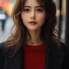 ultra-realistic photo of a beautiful Chinese woman, shot on a Sony a7III, on the street in Paris, Instagram influencer photo, detailed, lifelike --ar 35:64 --stylize 750