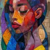 女人，画布油画，巴勃罗·毕加索的风格，立体主义，形式的密度，我不敢相信这有多美--ar 71：129 --styminster 750 --v 6